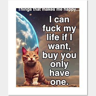 Sarcastic Cat Posters and Art